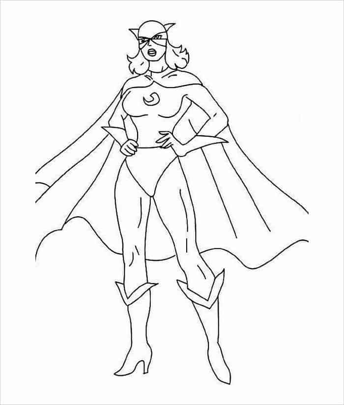 Superhero Girl Coloring Pages