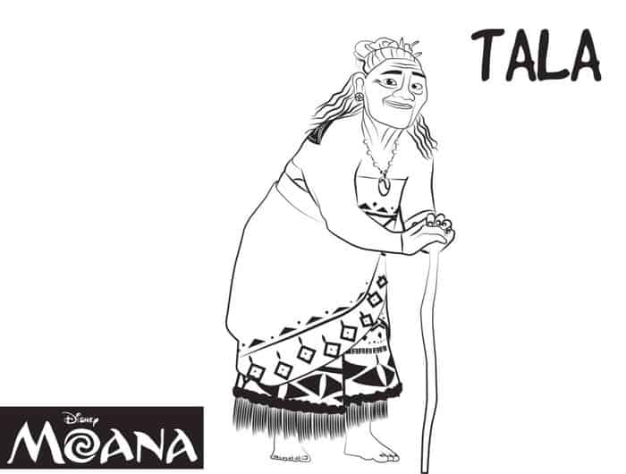 Tala From Monaa Coloring Pages