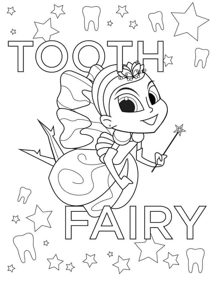 Tooth Fairy Coloring Pages