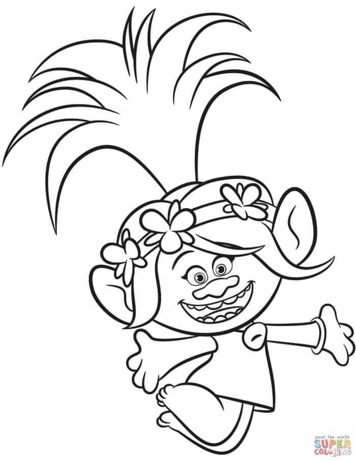 Trolls Branch Coloring Pages