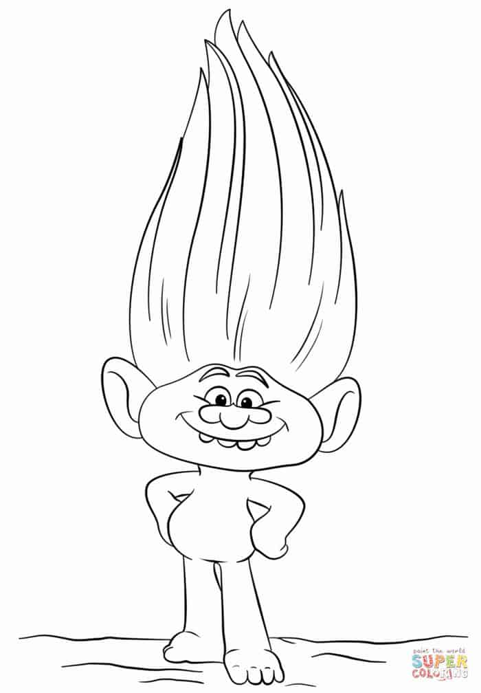 Trolls Character Coloring Pages