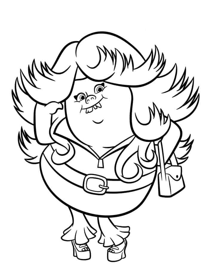 Trolls Characters Coloring Pages