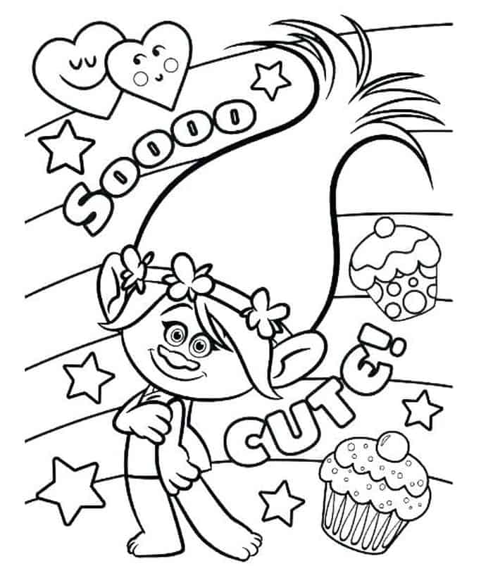 Trolls Coloring Pages Printable