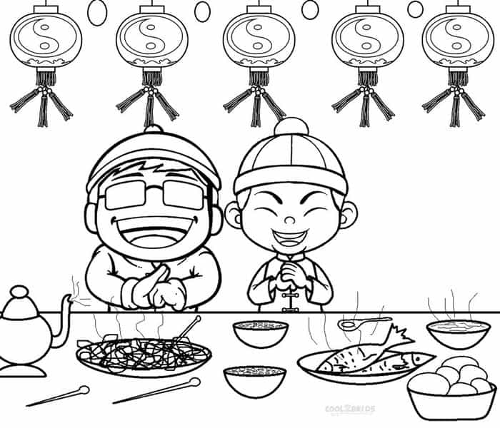 Activity Village Coloring Pages Chinese New Year