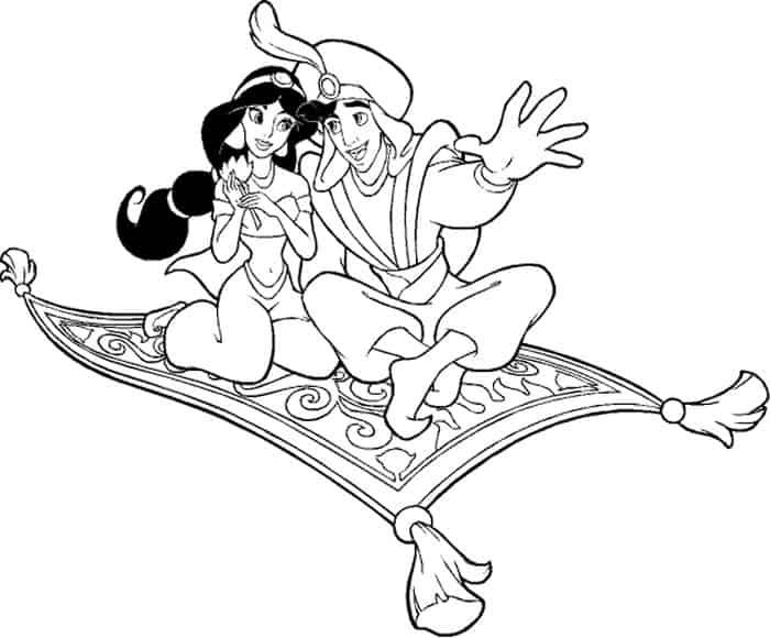 Aladdin Carpet Ride Coloring Pages