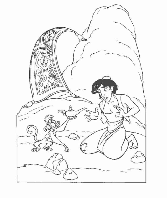 Aladdin Desert Coloring Pages