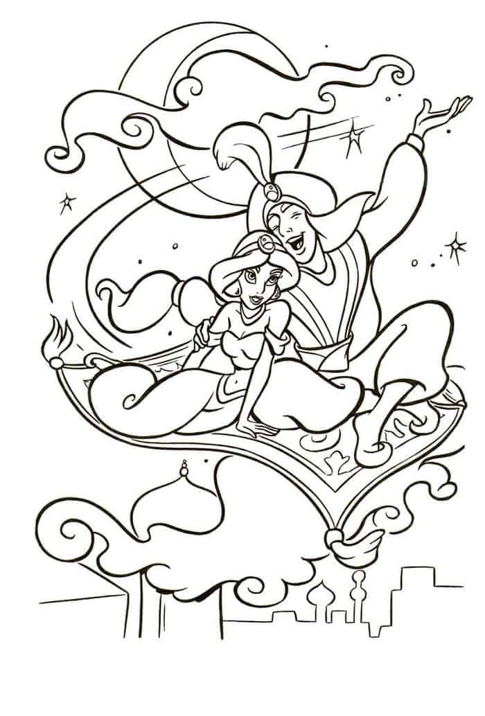 Aladdin Wedding Coloring Pages