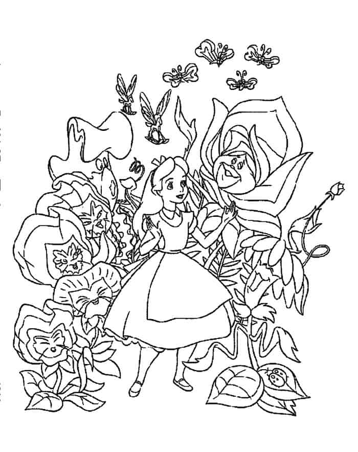 Alice In Wonderland Coloring Books Pages
