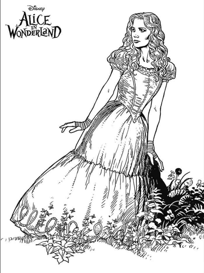 Alice In Wonderland Coloring Pages For Adults