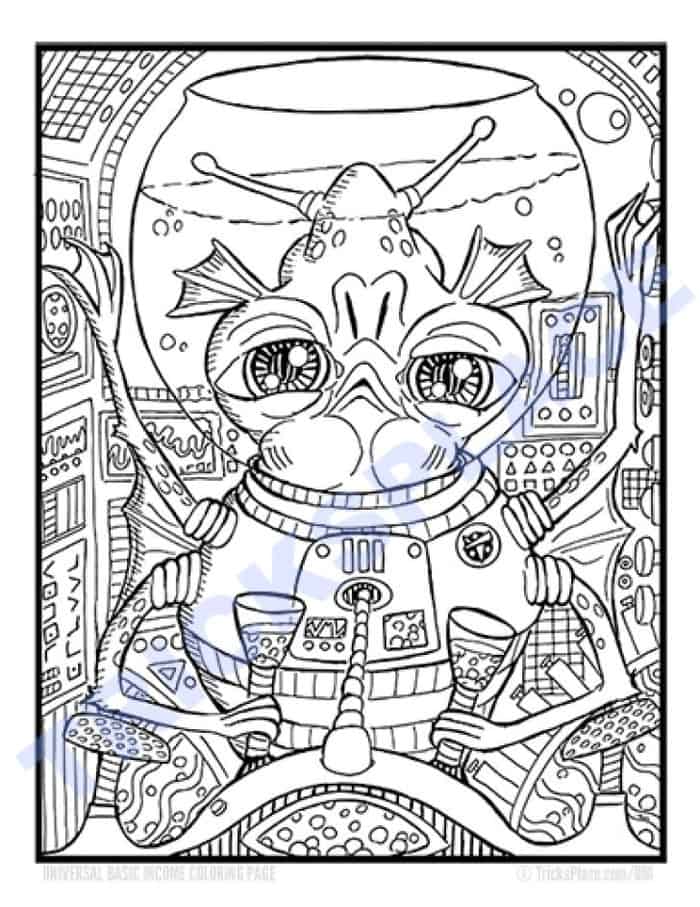 Alien Coloring Pages Scary