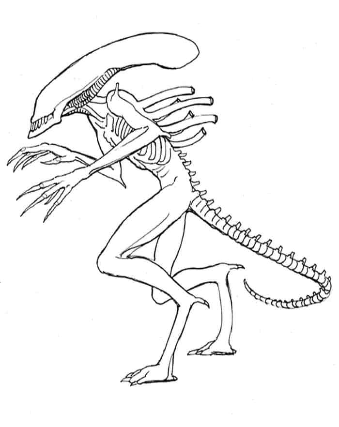 Aliens From Alien Movie Coloring Pages