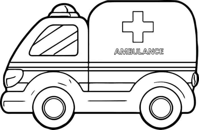 Ambulance Monster Truck Coloring Pages
