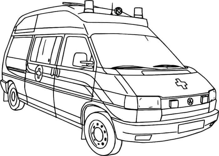 Ambulance Truck Coloring Pages