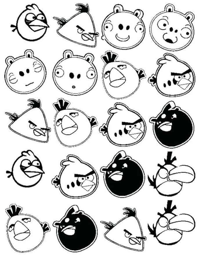 Angry Bird All Characters Coloring Pages