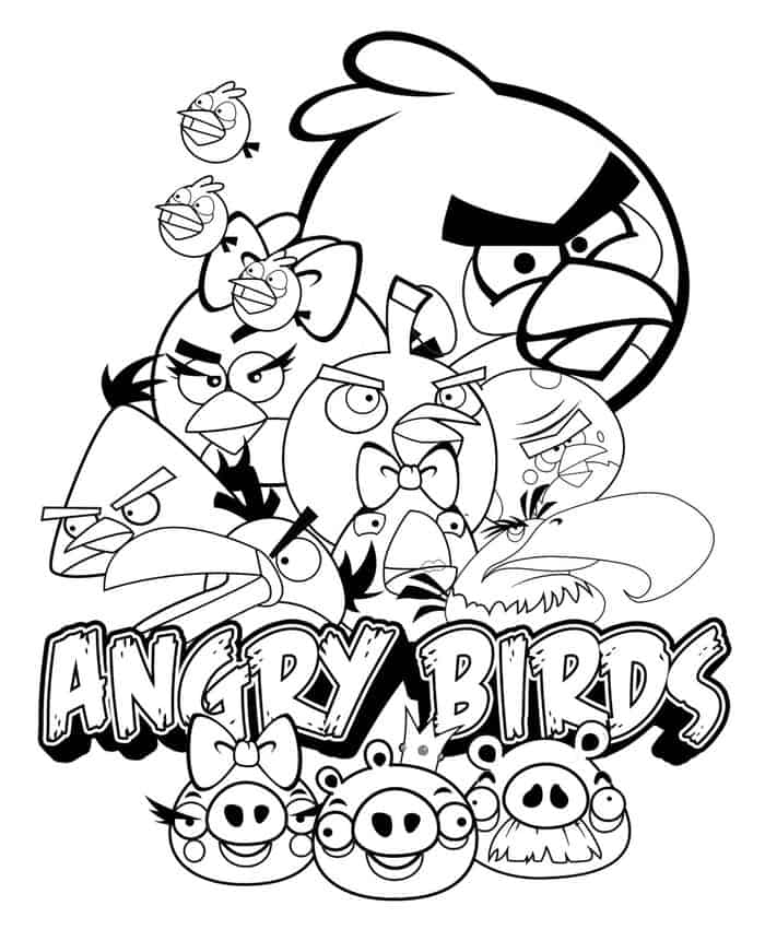 Angry Bird Bubbles Coloring Pages