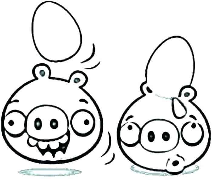 Angry Bird Coloring Pages Pigs