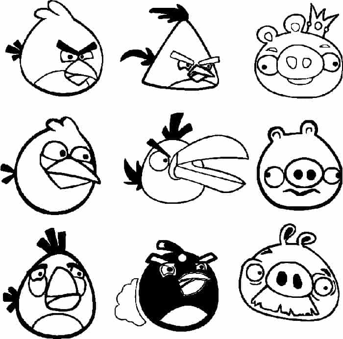 Angry Bird Free Coloring Pages 1