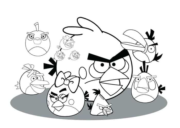 Angry Bird Free Coloring Pages