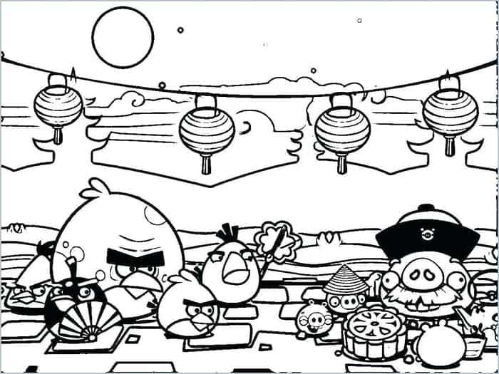 Angry Bird Halloween Coloring Pages