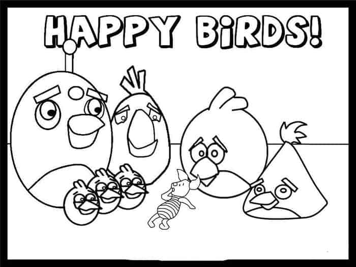 Angry Bird Printable Coloring Pages 1