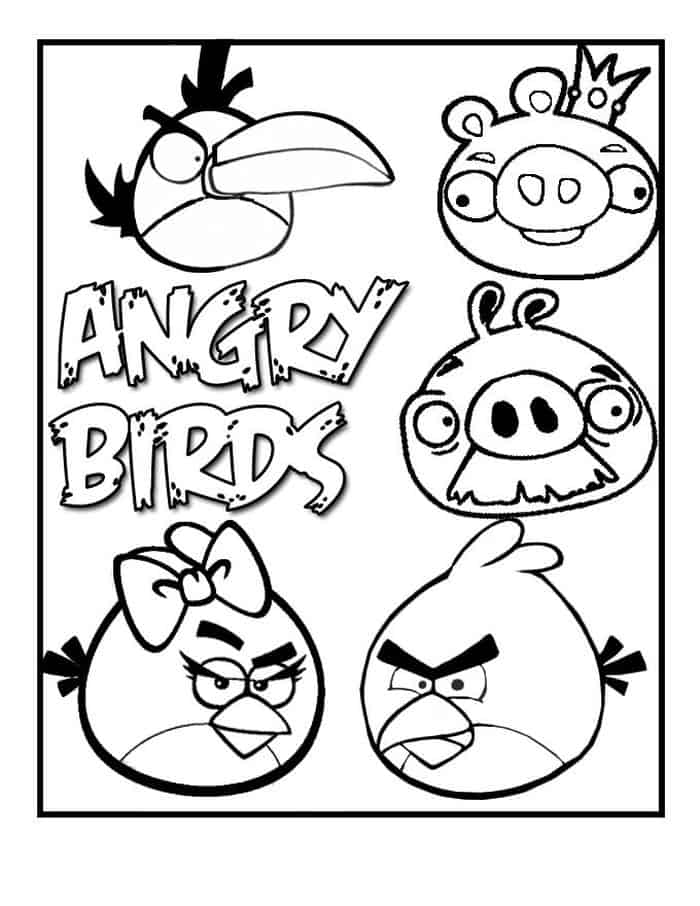 Angry Bird Printable Coloring Pages