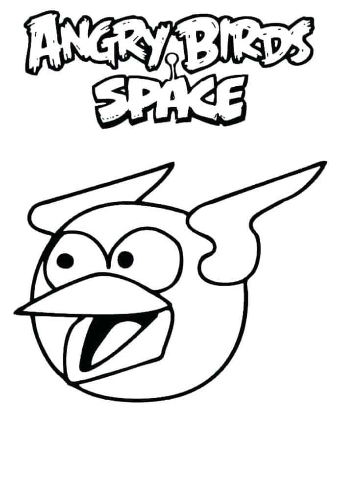Angry Bird Space Coloring Pages