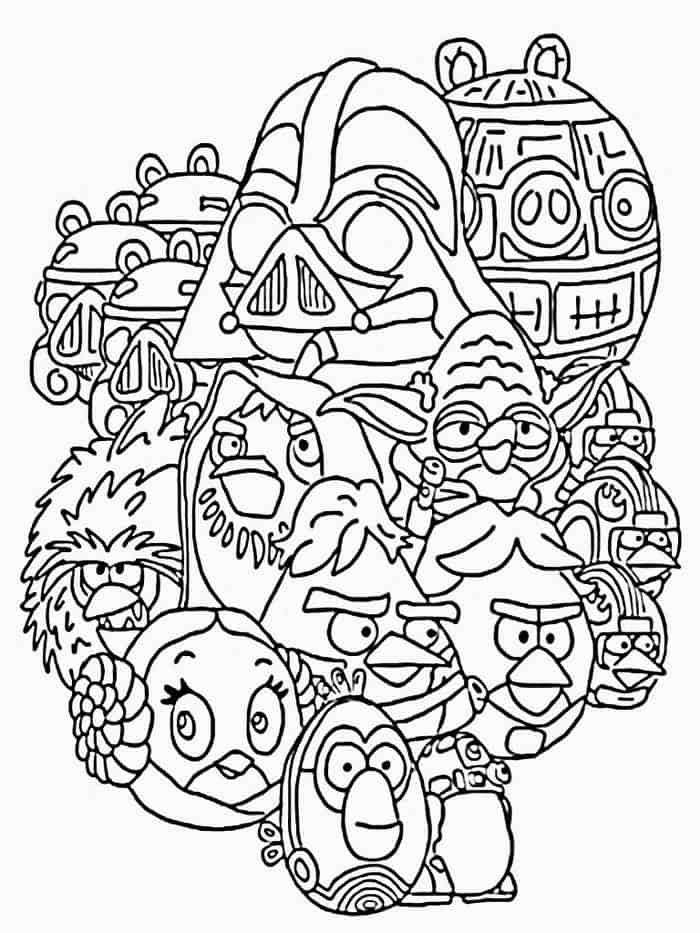Angry Bird Star Wars Coloring Pages 1