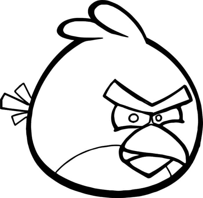 Angry Birds Big Red Bird Coloring Pages