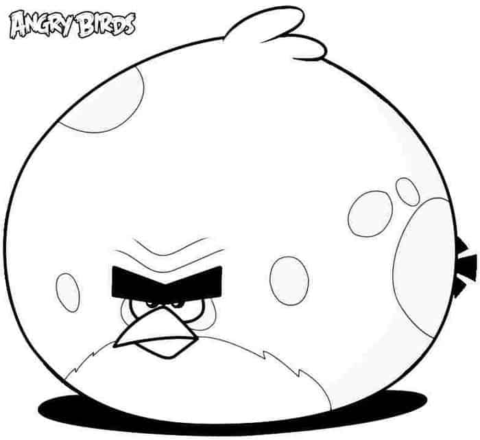 Angry Birds Coloring Pages Big Red Bird