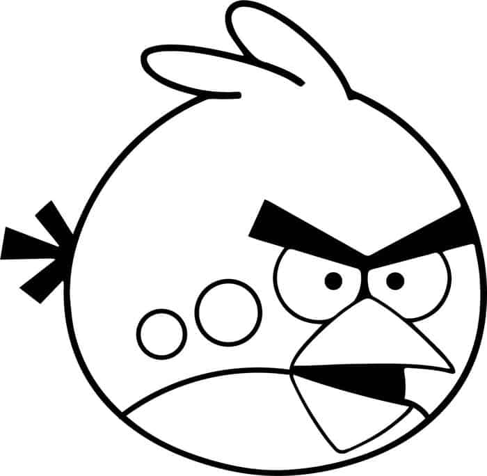 Angry Birds Coloring Pages Red Bird