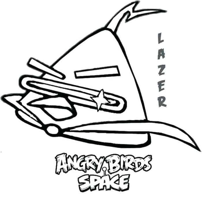 Angry Birds Space Coloring Pages Lazer Bird