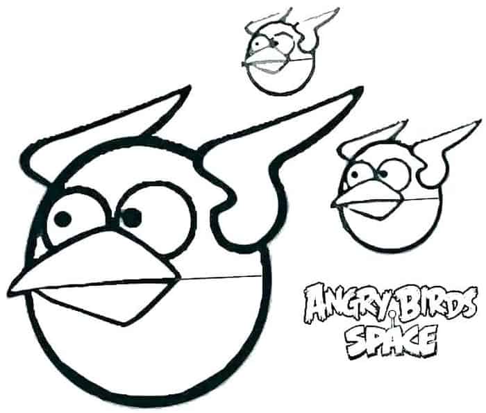 Angry Birds Space Orange Bird Coloring Pages