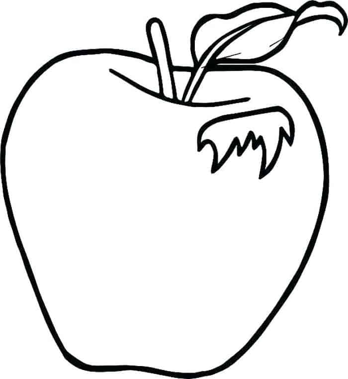 Apple White Coloring Pages