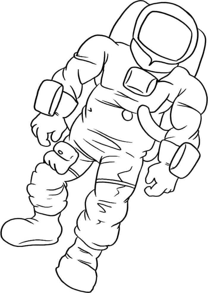 Astronaut Coloring Pages Easy