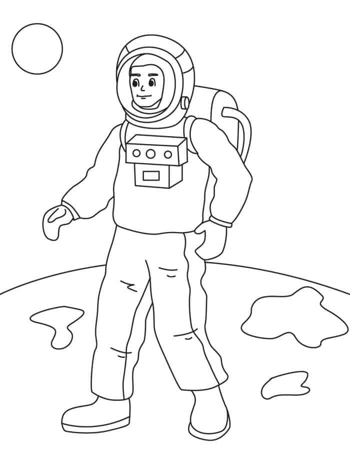 Astronaut Coloring Pages Kindergarten