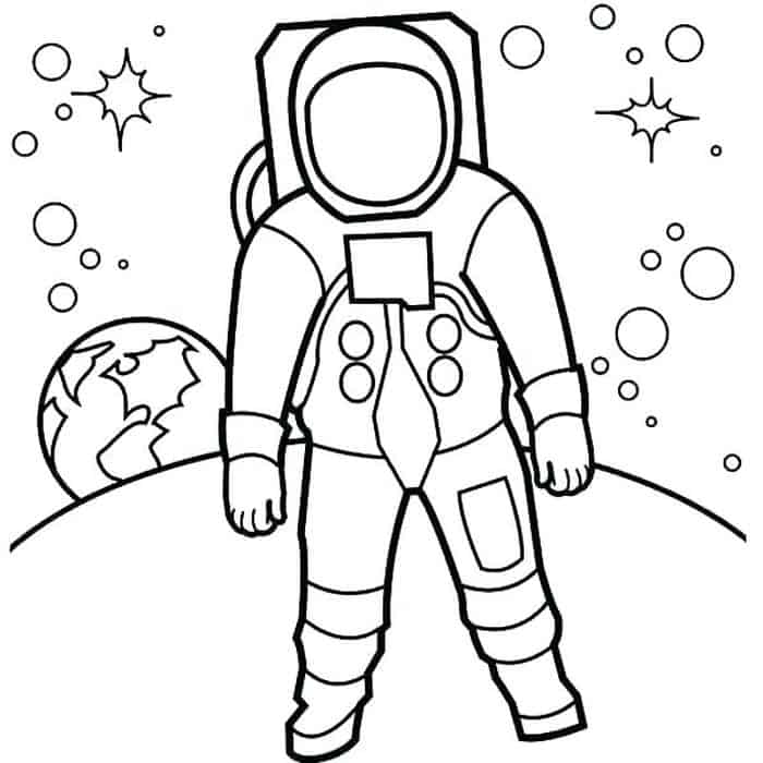 Astronaut Space Suit Coloring Pages