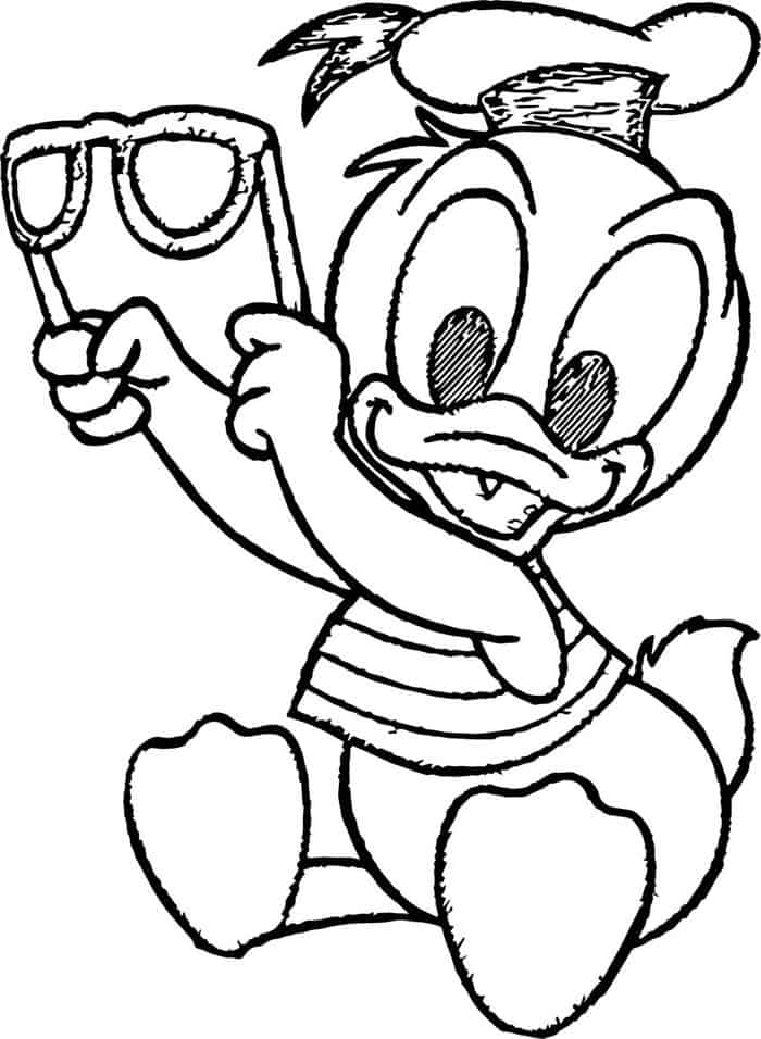Baby Donald And Daisy Duck Coloring Pages