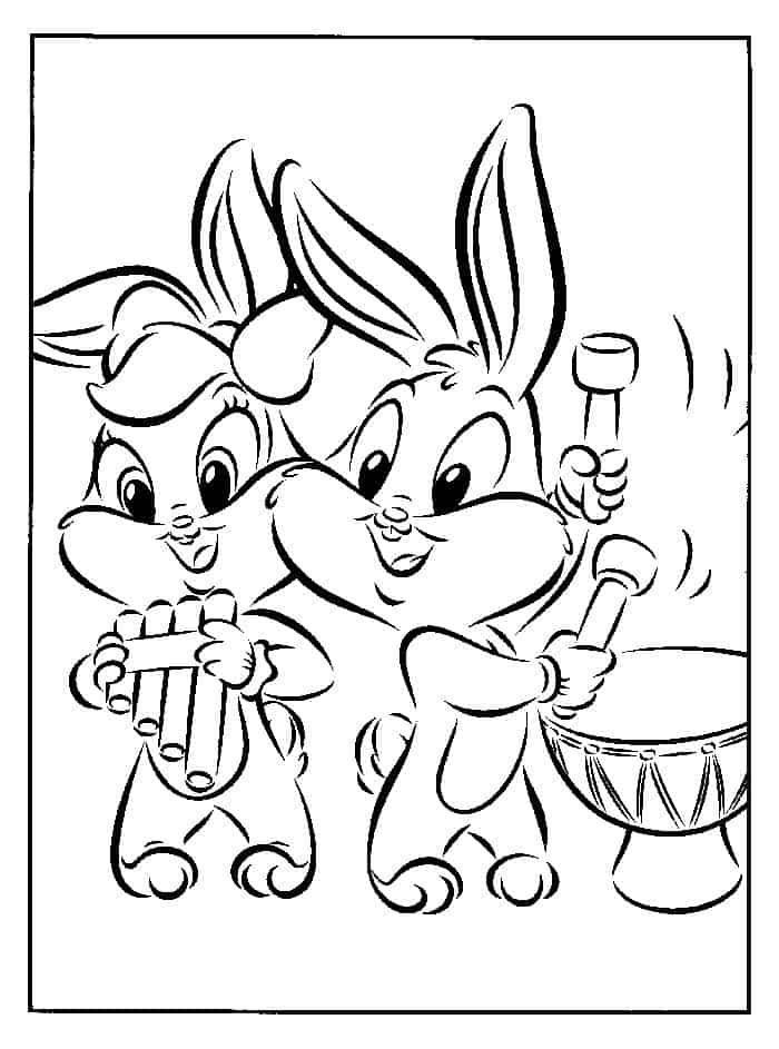 Baby Looney Tunes Lola Coloring Pages 1