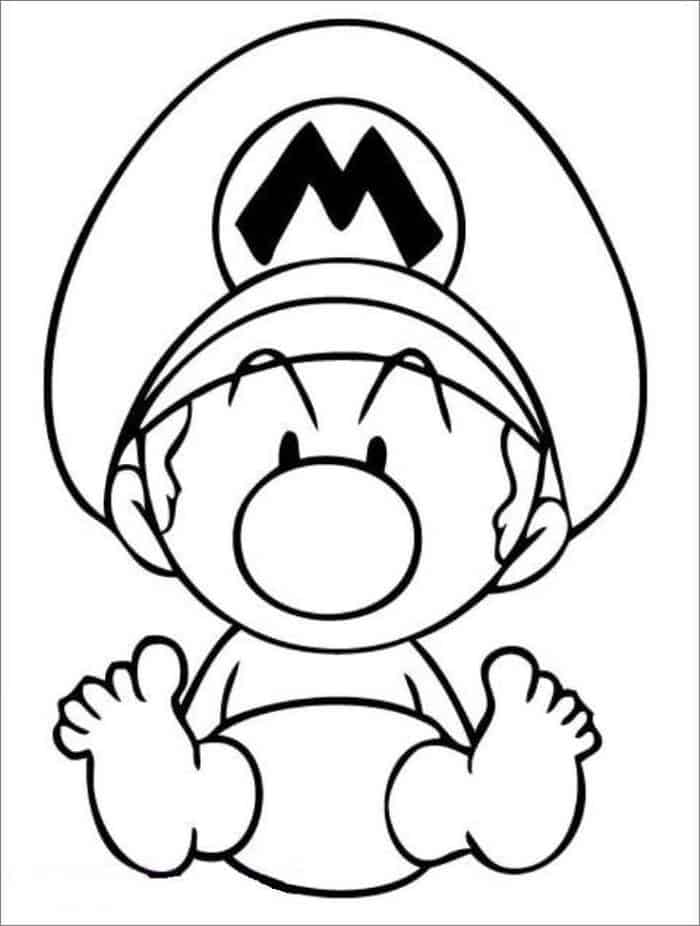 Baby Mario Coloring Pages