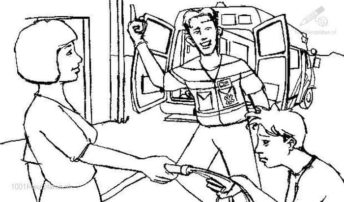 Back Door Ambulance Coloring Pages