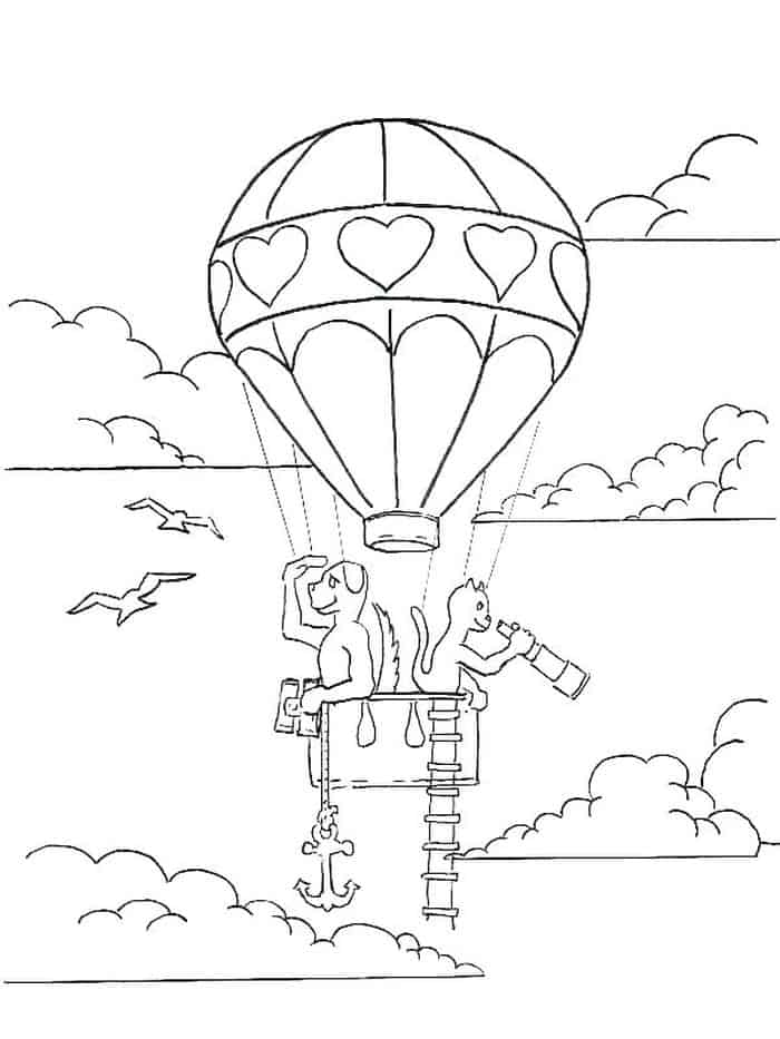 Balloon Coloring Pages Preschool