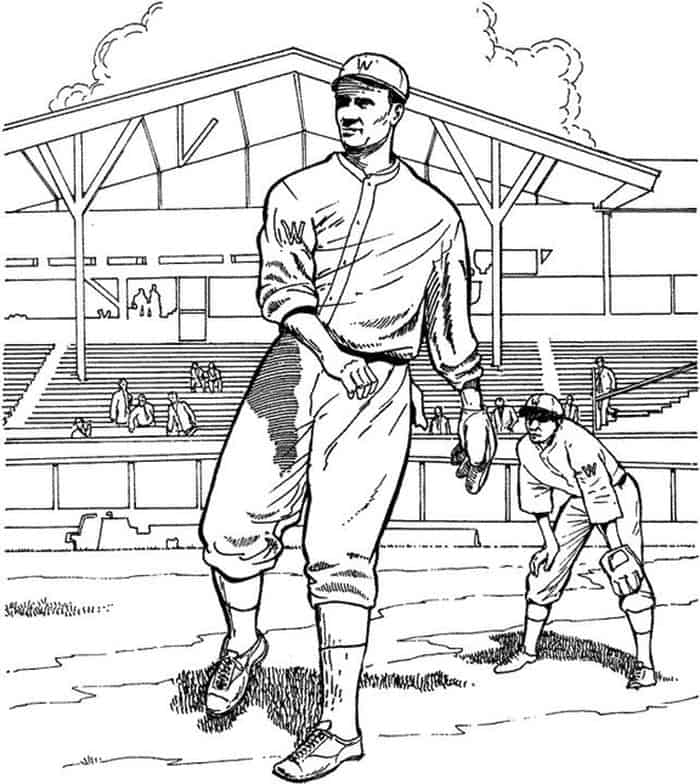 Baseball Adult Coloring Pages
