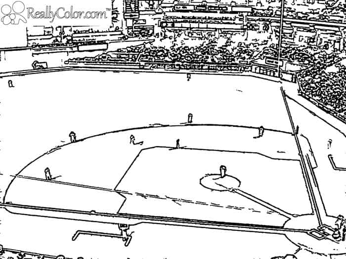 Baseball Field Coloring Pages