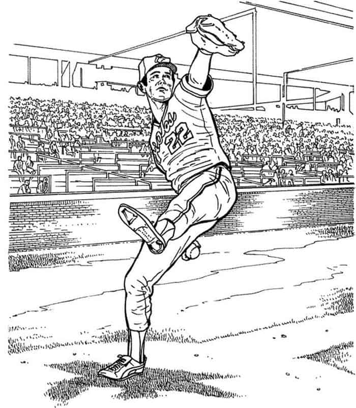 Baseball Players Coloring Pages