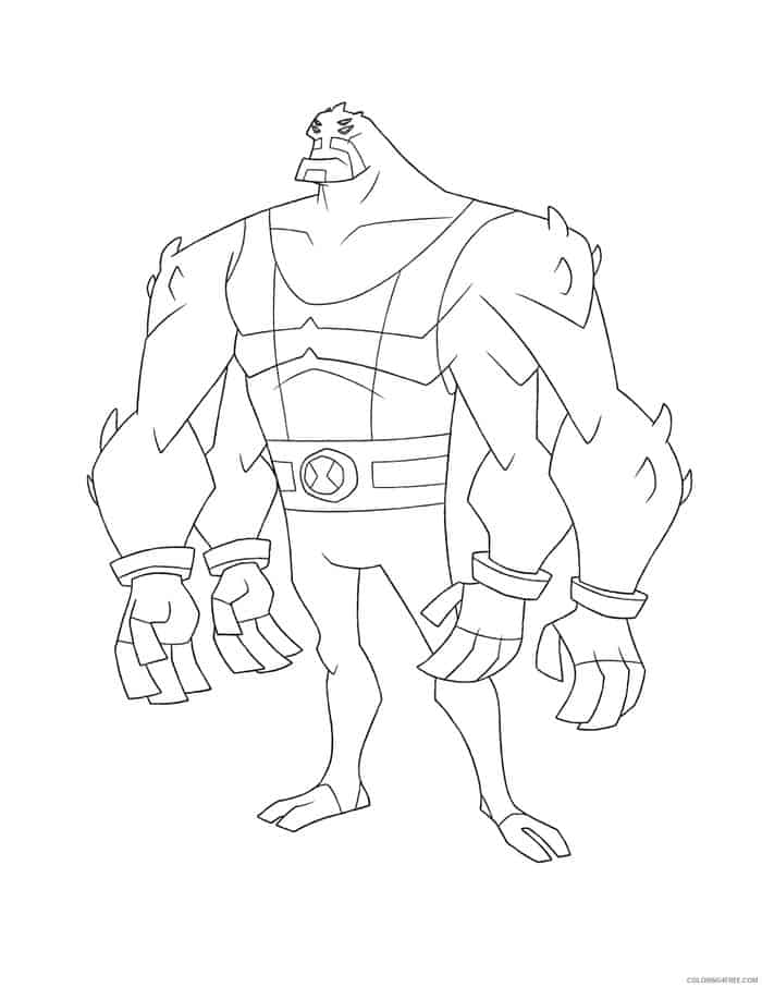 Ben 10 Monster Four Arms Coloring Pages