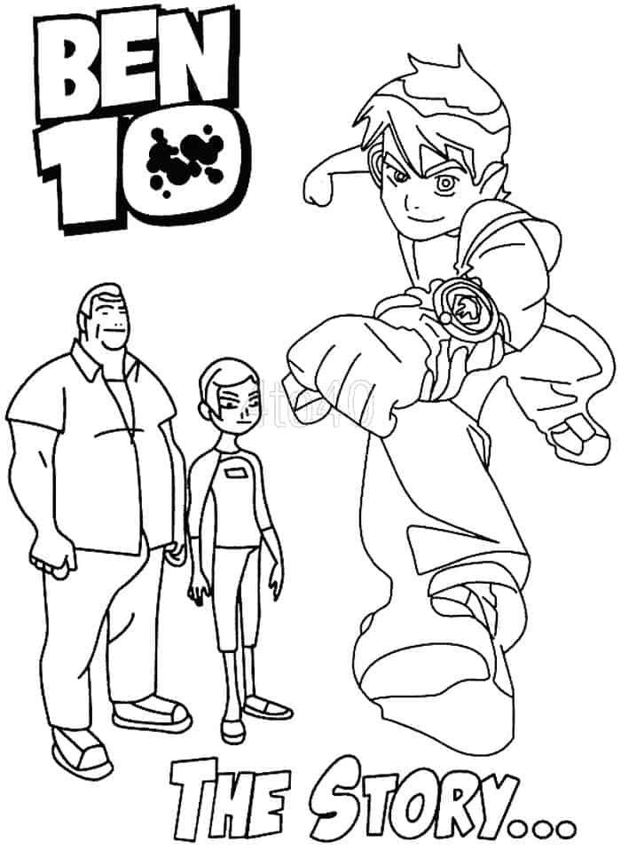 Ben 10 Watch Only Coloring Pages