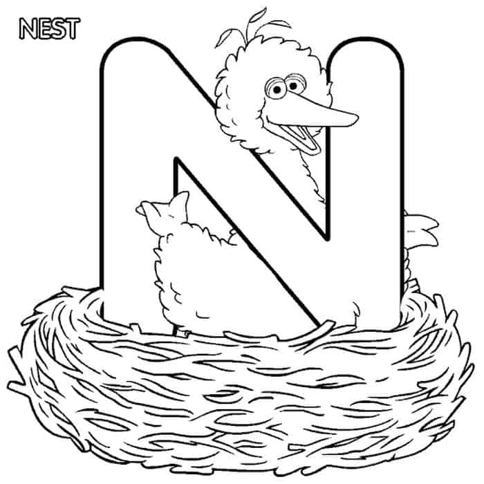 Bird Nest Coloring Pages