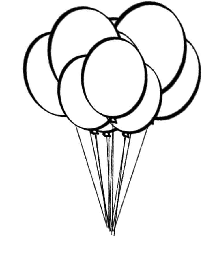 Blow Balloon Coloring Pages