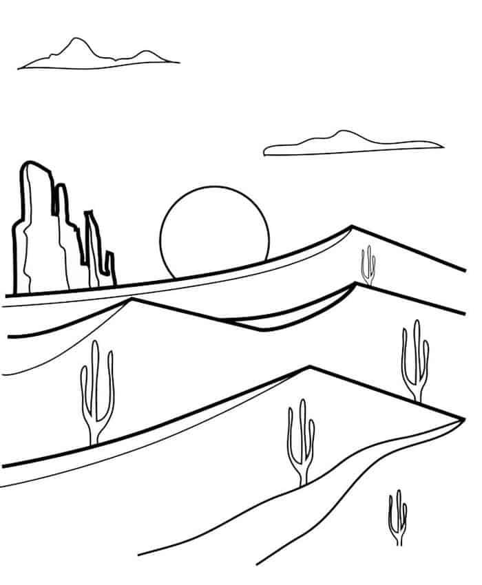Cactus Ridge Nose Rattler Sun Yucca Plant Coloring Pages