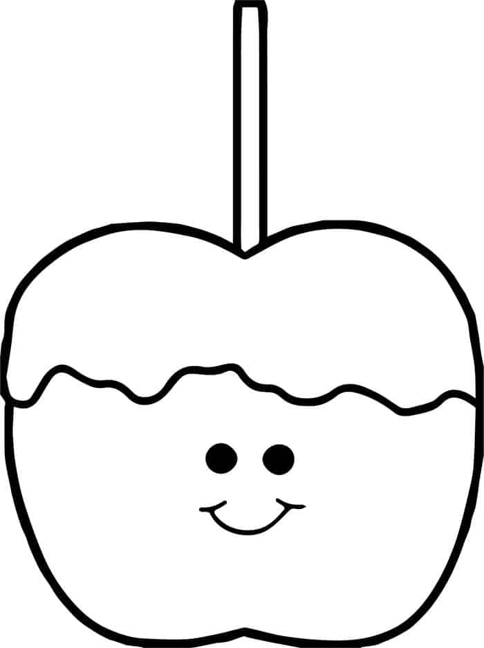 Candy Apple Coloring Pages 1
